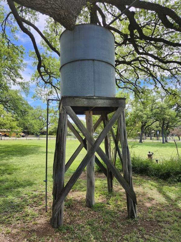 Water tank at Lyndon Johnson's boyhood home in Johnson City, Texas.