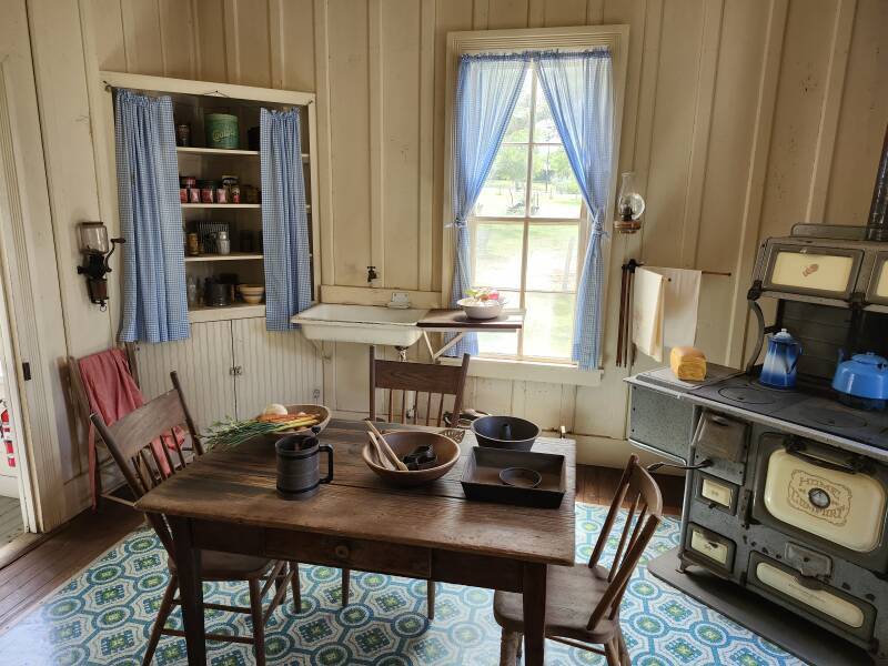 Kitchen in Lyndon Johnson's boyhood home in Johnson City, Texas.