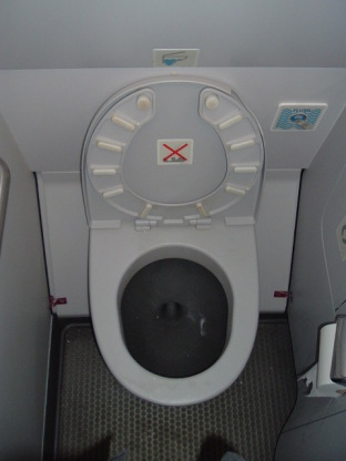 Airbus 330 toilet.