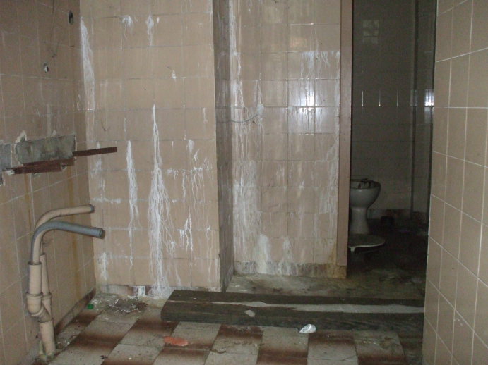 Interior of an abandoned public toilet in Veliko Tarnovo.
