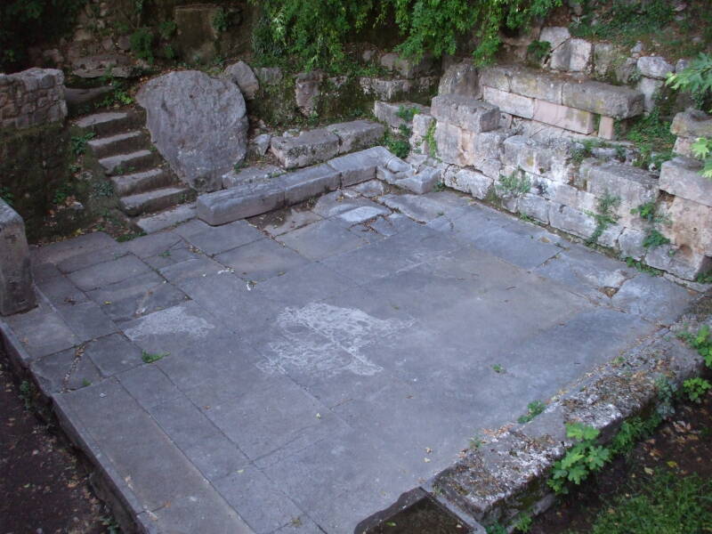 The Castalian Bath at Delphi.
