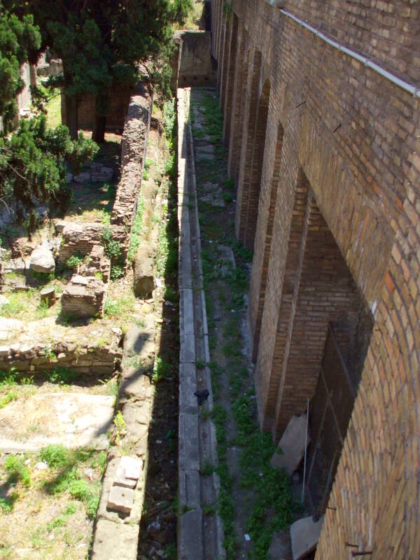 Public latrine from late Republican era Rome.