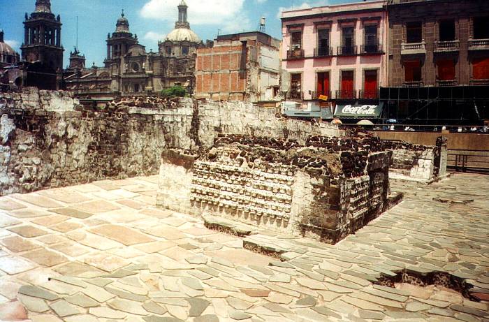 Ruins in central Mexico City