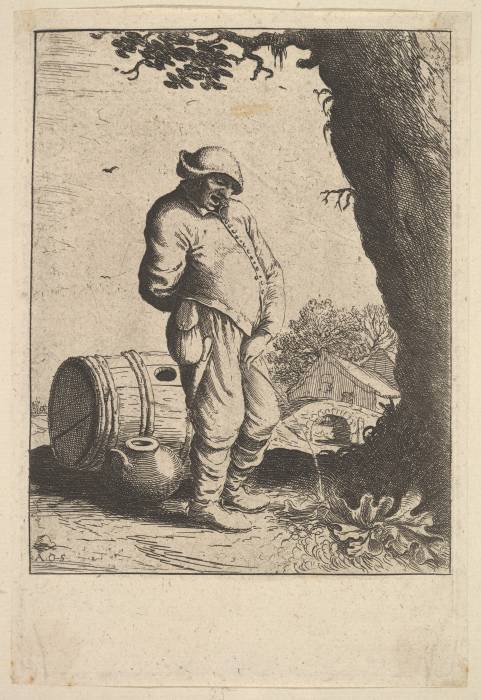 'The Pissing Man', etching, Netherlands, 1610-1685, from https://archive.org/details/mma_the_pissing_man_396325