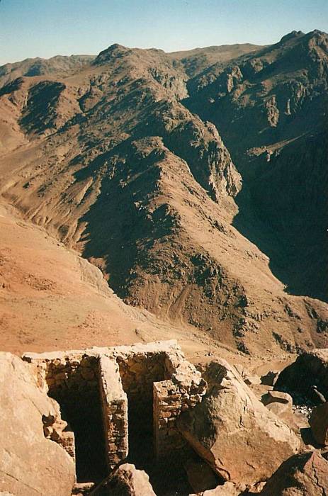 Toilet just below the summit of Mount Sinai, in Egypt.