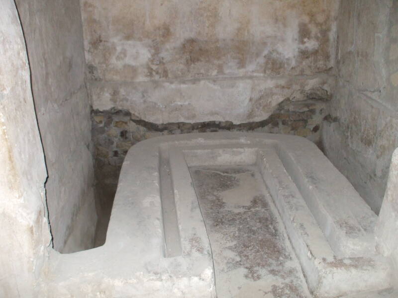 Emperor Nero's toilet at Villa Poppaea near Pompeii.