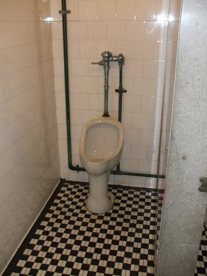 1930s urinal at the Coit Tower in San Francisco.