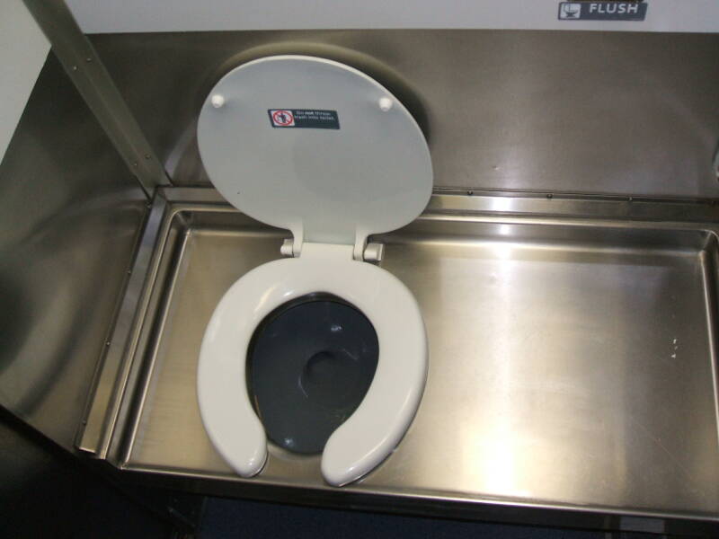 Amtrak train toilet.