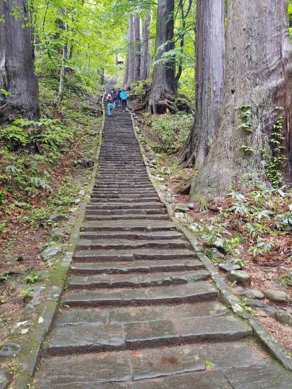 2,446 step trail up Mount Haguro.