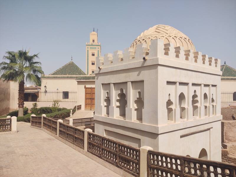 Qubba el-Ba'adiyyin in Marrakech, Morocco, is the only surviving example of Almoravid architecture in the city. It's a facility for ablutions, before entering the nearby mosque which, at the time, was the primary mosque in the city.