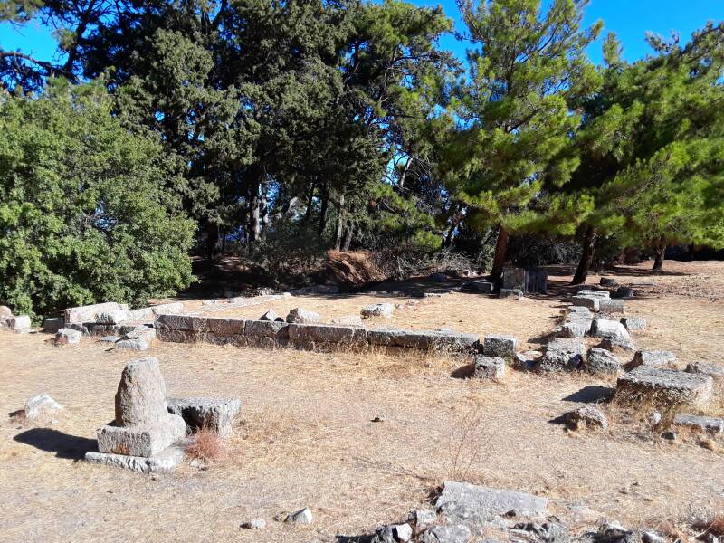 Public toilet area at the right rear corner of the First Terrace at the Asclepeion.