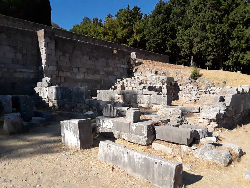So-called 'Abaton' on the Middle Terrace at the Asclepeion.