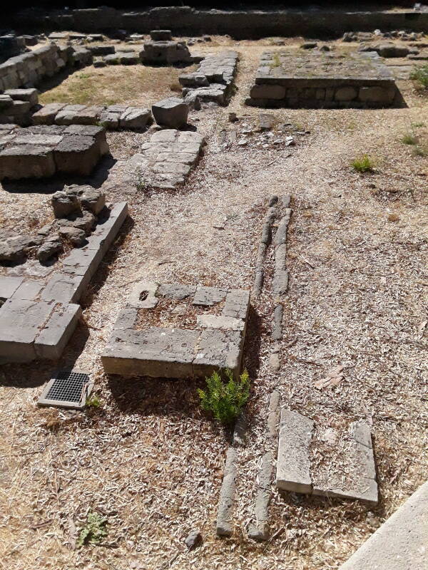 Drain lines at the Temple of the Attalids in ancient Kos.