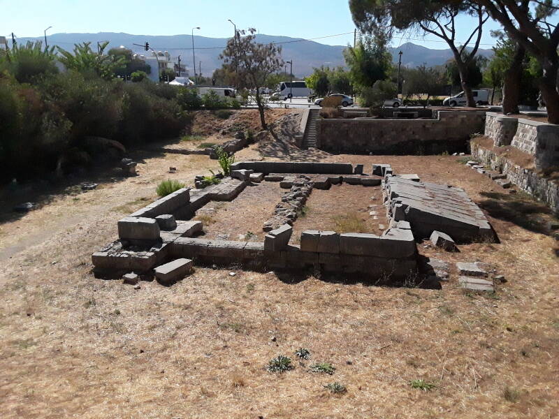 The altar of Dionysos next to the Temple of the Attalids in ancient Kos.