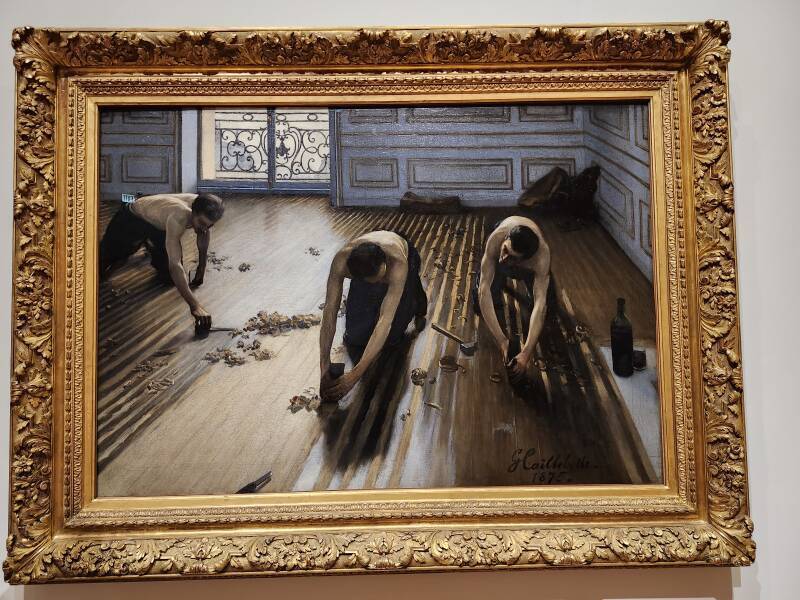 'Les raboteurs de parquet', or 'The floor scrapers', Gustave Caillebotte, 1875.
