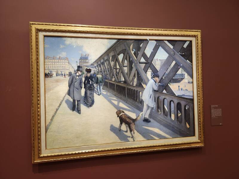 'Le Pont de l'Europe' or 'The Europe Bridge' by Gustave Caillebotte.