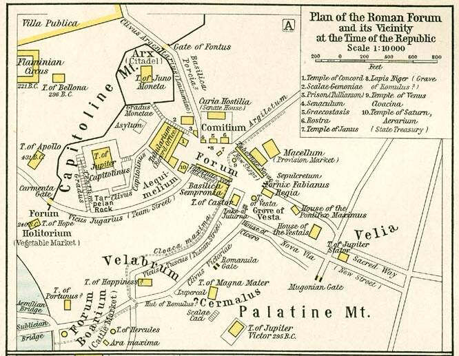 Roman forum area during the Republic.