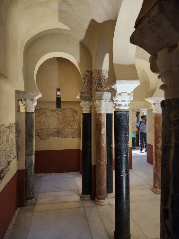 Columns and arches of the Warm Room.