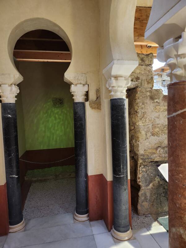 Columns and arches of the Warm Room.