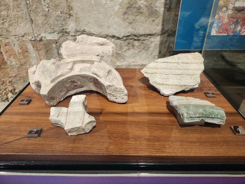 Decorative stonework.