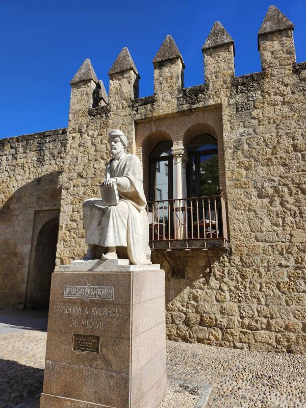 Statue of Ibn Rushd, a.k.a. Averroë, in Córdoba.