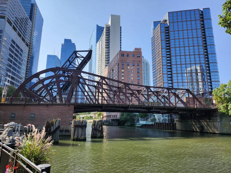 Kinzie Street Bridge over the North Branch of the Chicago River.