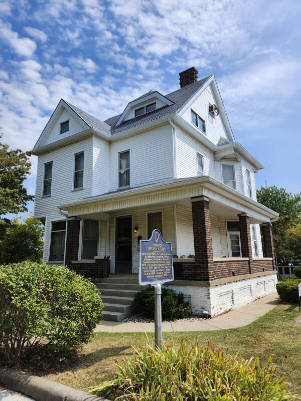 Exterior of Eugene Debs' home in Terre Haute, Indiana.