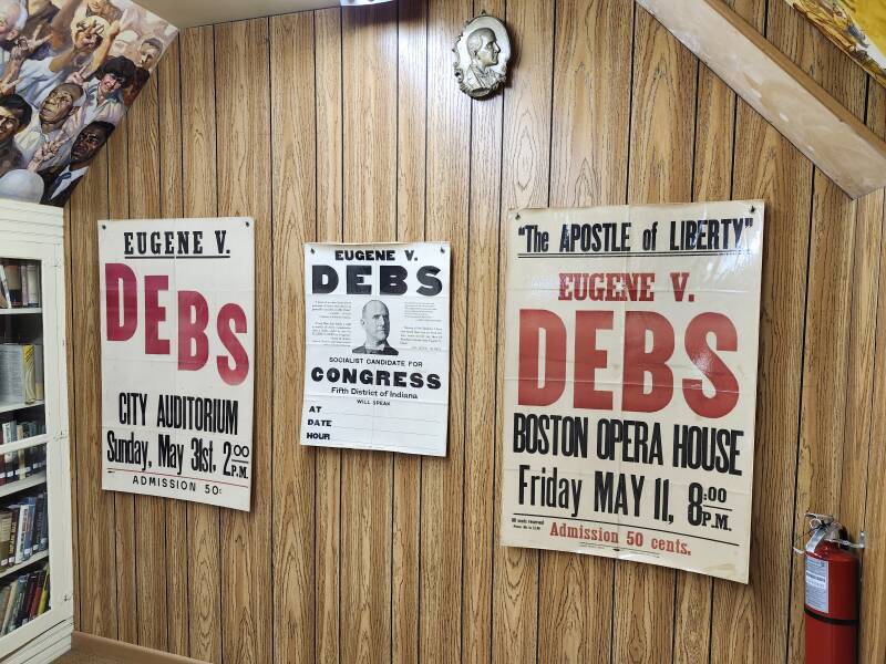 Posters within the attic loft that was used as a dormitory by the fraternity in 1950-1960.