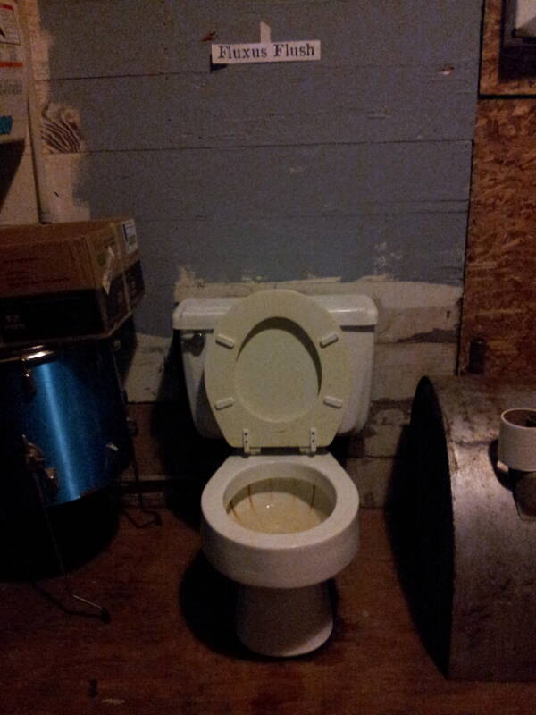 Foam City's Fluxus Flush toilet in Lafayette, Indiana.