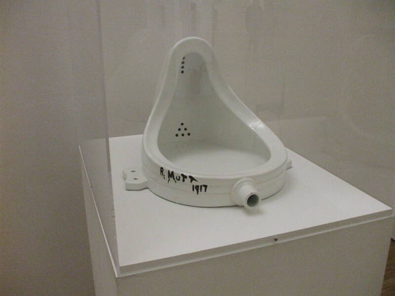 Marcel Duchamp's urinal art 'Fontaine'.
