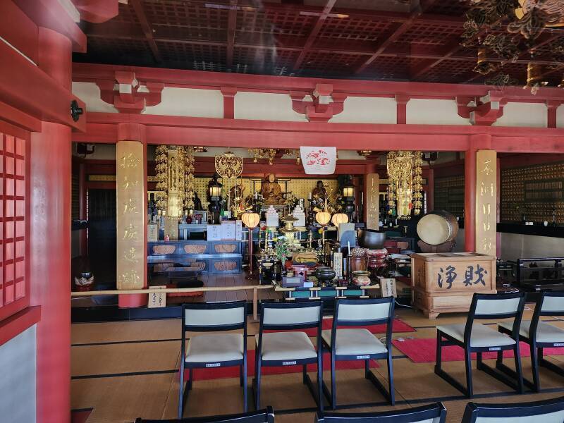 Interior, main hall of Kōya-san Aomori Betsu-in.