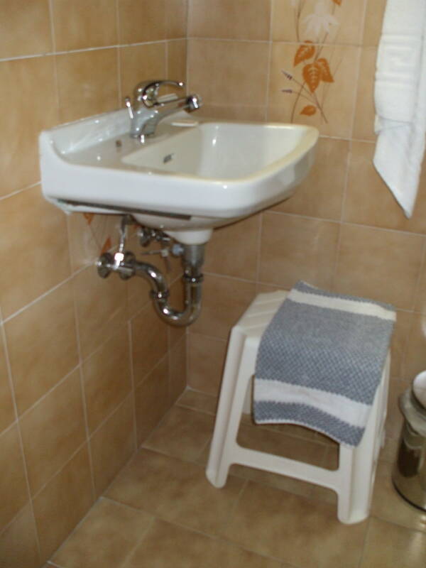 Bathroom at Poseidon Hotel, Ormos, Ios.