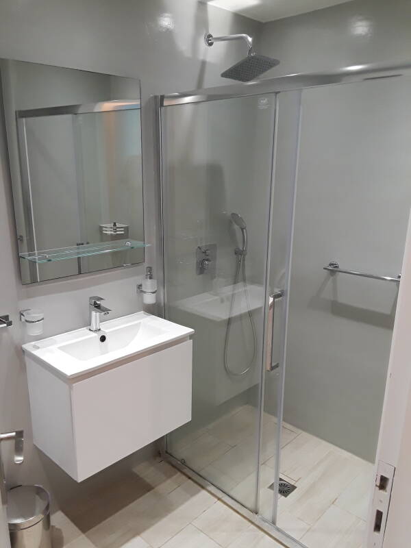 Bathroom in an apartment on Naxos.