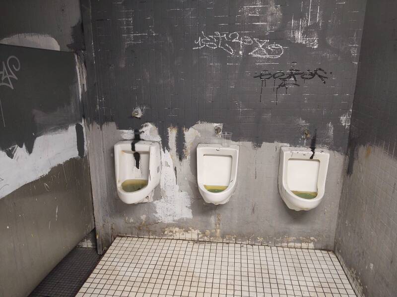 Public toilet in Tompkins Square Park in New York.