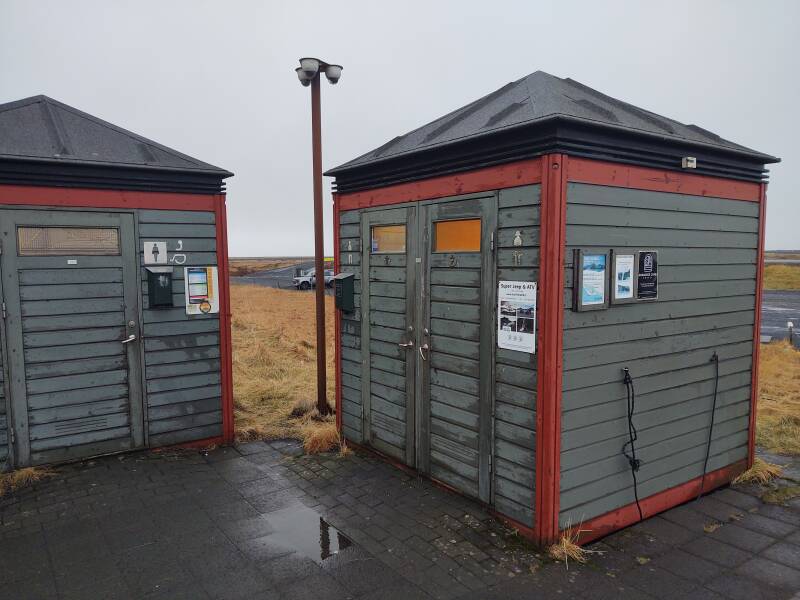 Toilet at Seljalandsfoss waterfall.