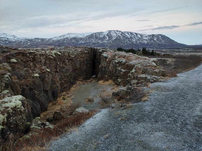 Rift of the Mid-Atlantic Ridge at Þingvellir.
