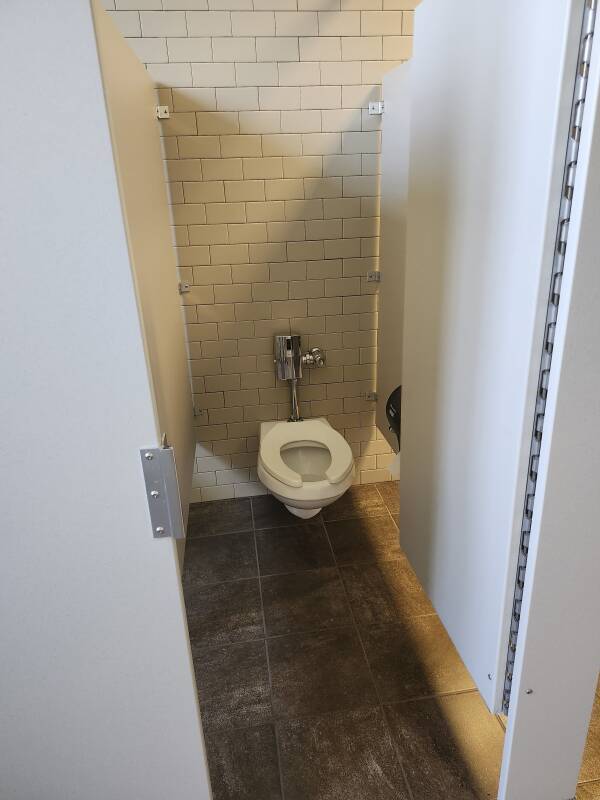 Toilet in the third floor men's room in Swift Hall.