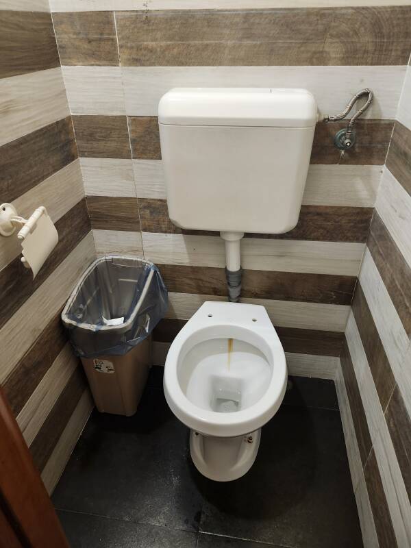 Toilet in a café in Napoli.