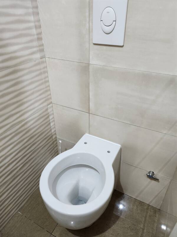 Toilet in a café in Salerno.
