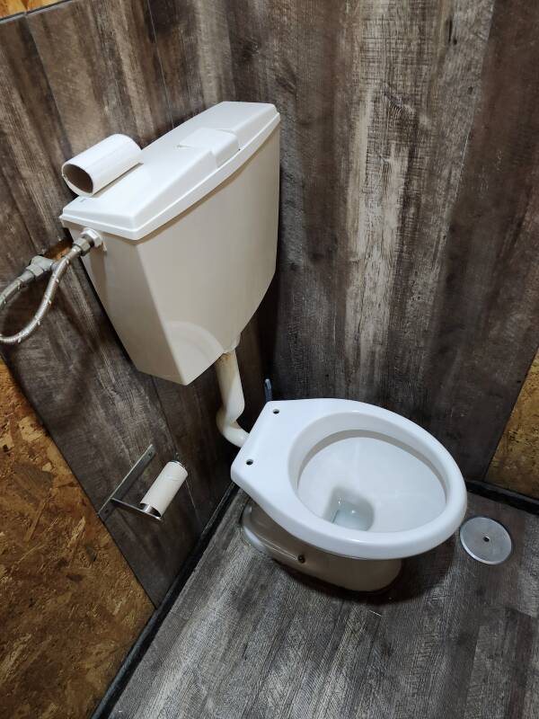 Toilet in a café in Salerno.