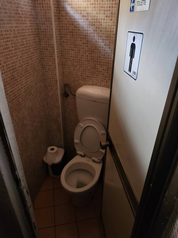 Toilet in a café in Salerno.