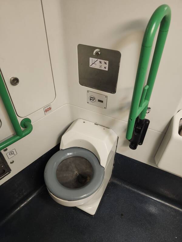 Accessible toilet on an Italian Regionale train.