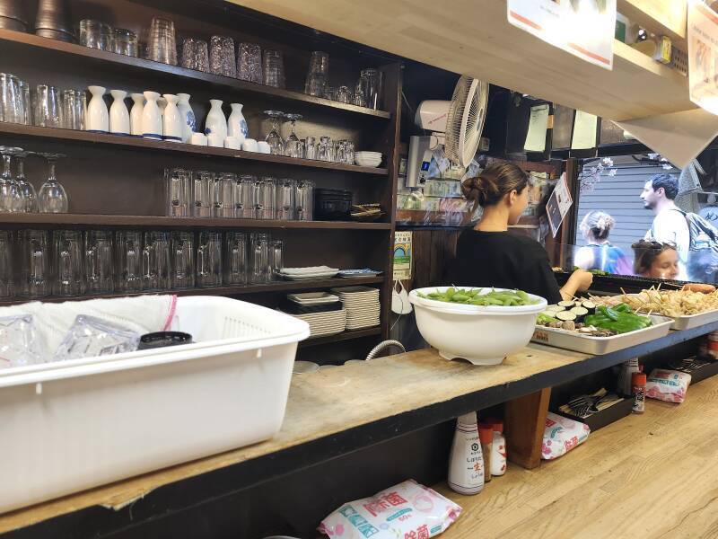 Lunch in Omoide Yokochō or 'Memory Alley' on the north side of Shinjuku Station.