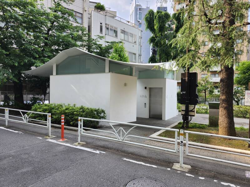 Exterior of Ebisu East Park Public Toilet.