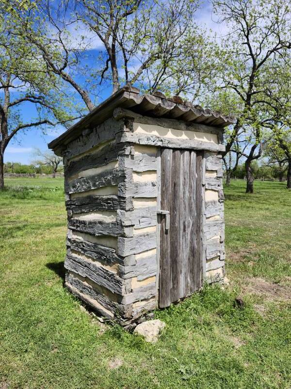 Outhouse at the original Johnson cabin in the Johnson Settlement.