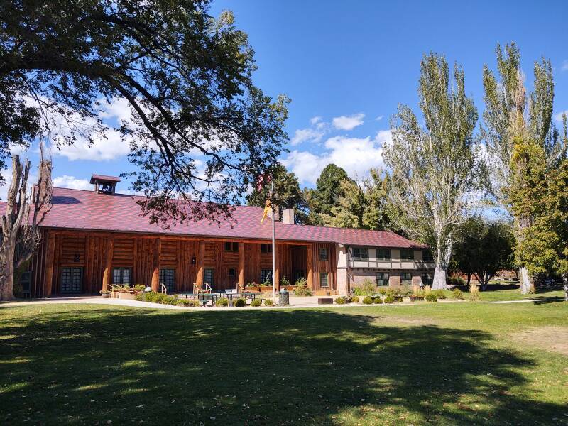 Fuller Lodge of the Ranch School at Los Alamos.