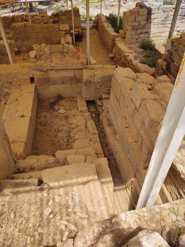 Drain line at the Minoan settlement of Agia Triada in south-central Crete.