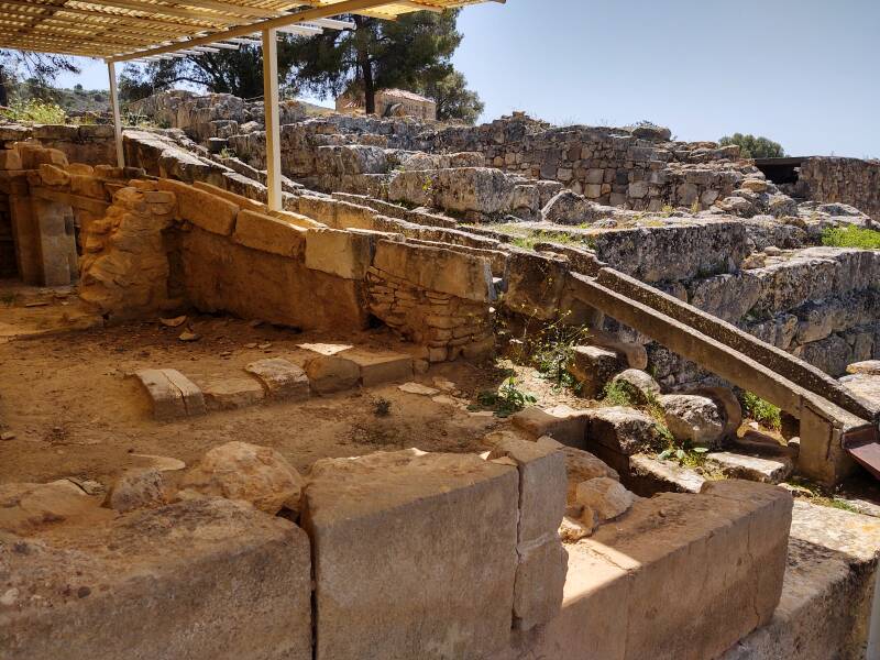 Elevated drain line at the Minoan settlement of Agia Triada in south-central Crete.