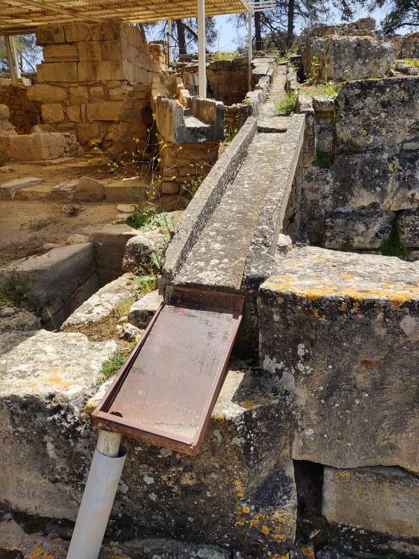 Elevated drain line at the Minoan settlement of Agia Triada in south-central Crete.