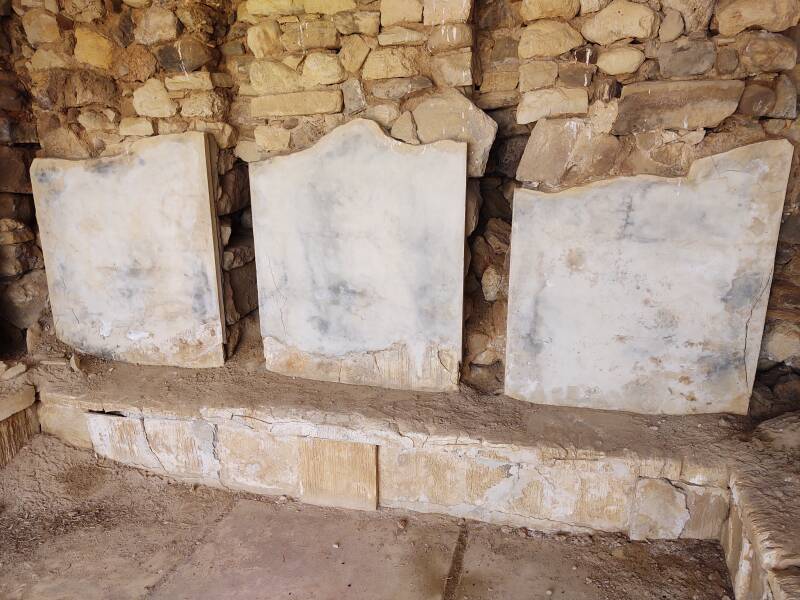 Gypsum panels at the Minoan settlement of Agia Triada in south-central Crete.